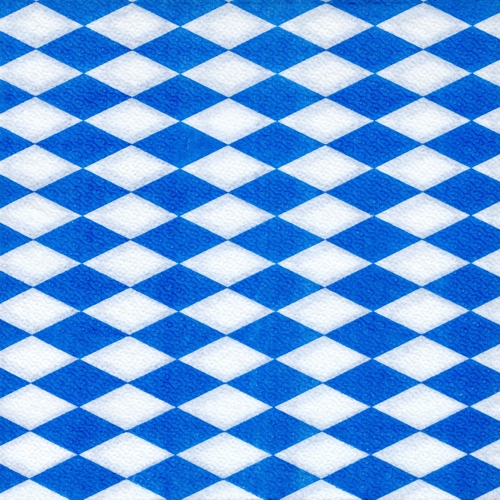 100 Servietten, 1-lagig 1/4-Falz 33 x "Bayrisch Blau" - 1