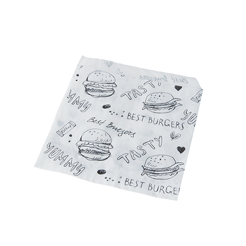 1000 Hamburger-Tüten, Pergament-Ersatz 13,5 x 13 weiss fettdicht - 1