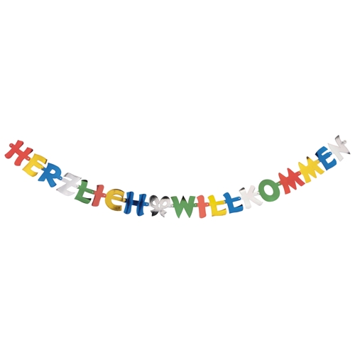 Grußkette 2,5 "Herzlich Willkommen" - 2