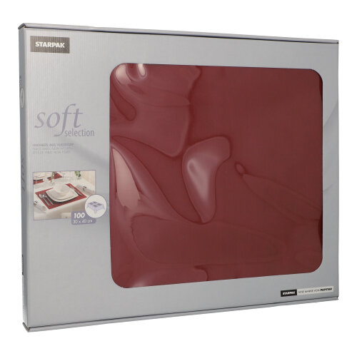100 Tischsets, stoffähnlich, Vlies "soft selection" 30 x 40 bordeaux - 2