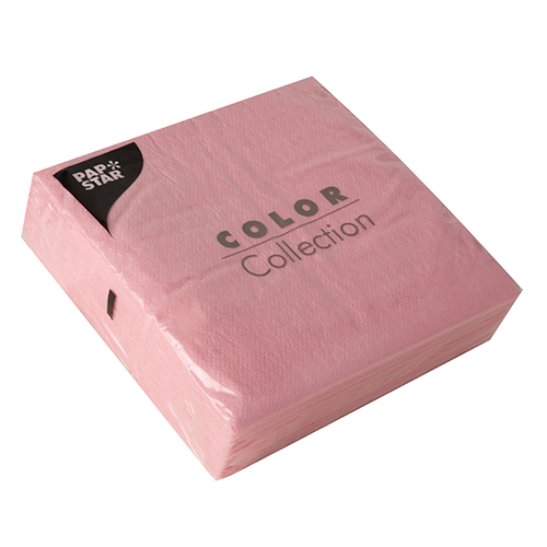 100 Servietten, 1-lagig 1/4-Falz 33 x rosa - 2