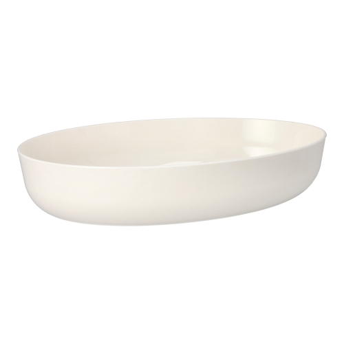 10 Mehrweg-Schalen oval 2400 ml 6,5 x 19,5 30,5 weiss "Cella" - 1