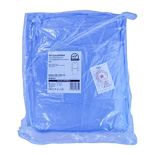 10 "Medi-Inn" Schutzkittel 139 x blau - 3